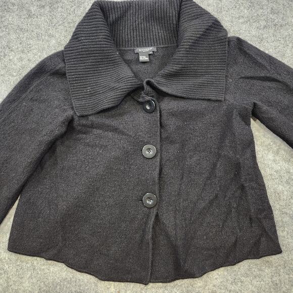 Sandro Sweater Womens Medium 100% Wool Collared Button Up Cardigan Jacket - Picture 4 of 15